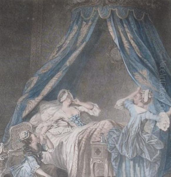 Le Petitpredicateur' 'c'est Papa!' Oil Painting by Alexandre Evariste Fragonard