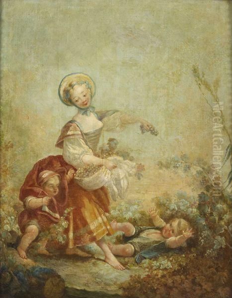 La Jardiniere Oil Painting by Jean-Honore Fragonard