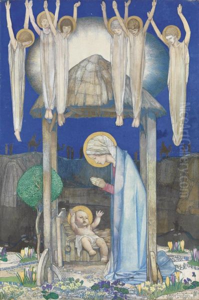 The Nativity Oil Painting by Edward Reginald Frampton