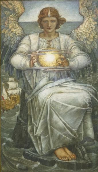 The Angel Of The Sea Oil Painting by Edward Reginald Frampton