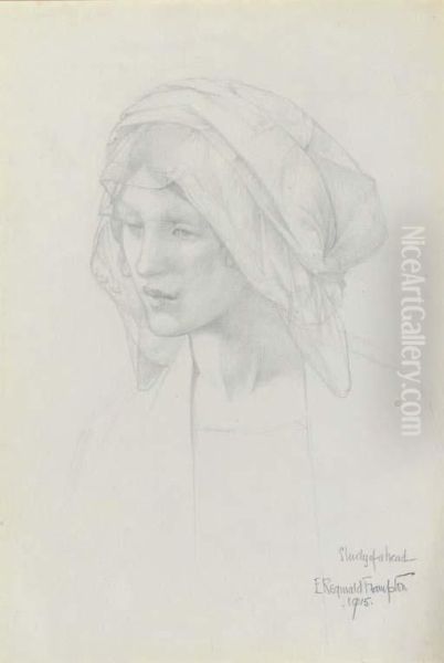 Study Of A Head Oil Painting by Edward Reginald Frampton