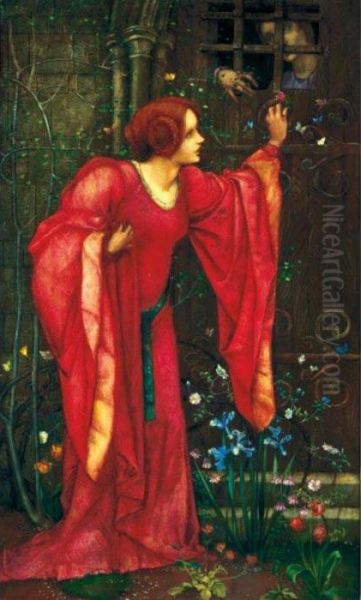 Stone Walls Do Not A Prison Make, Nor Iron Bars A Cage Oil Painting by Edward Reginald Frampton