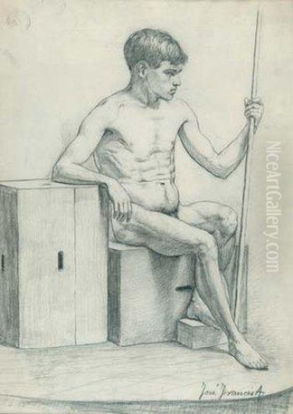 Desnudo Masculino Oil Painting by Jose Frances Agramunt