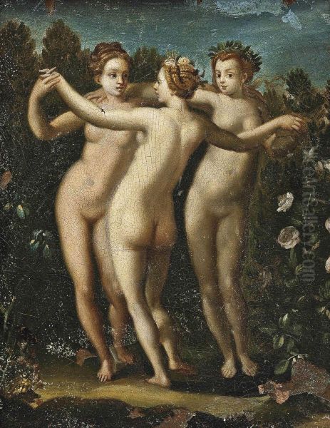 The Three Graces Oil Painting by Paolo Fiammingo