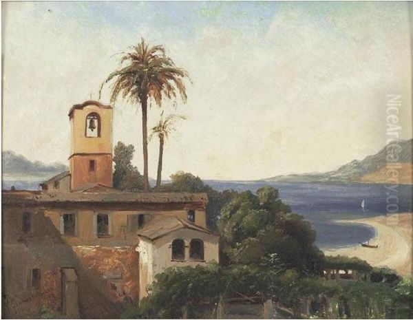 La Baie De Vietri Et Salerne Oil Painting by Vincenzo Franceschini