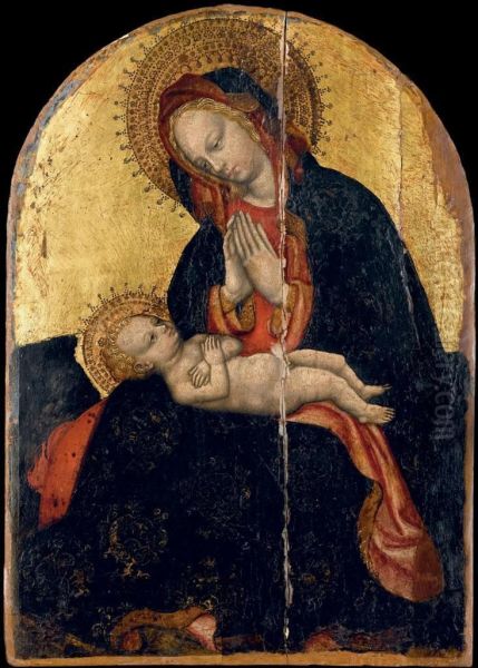 Madonna Dell'umilta Oil Painting by Francesco Di Gentile Da Fabriano