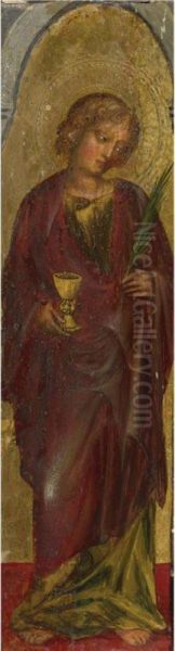 Saint John The Evangelist Oil Painting by Francesco Di Gentile Da Fabriano