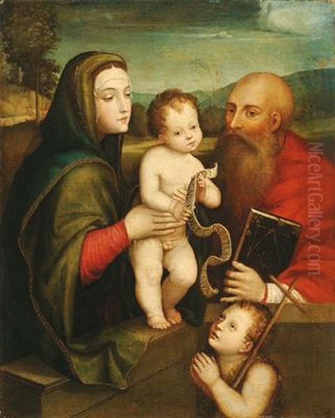 1510 Ca. Madonna Con Bambino Oil Painting by Francesco Francia