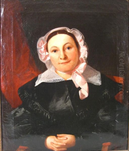 Portrait Of A Woman In A Bonnet Oil Painting by John Francis