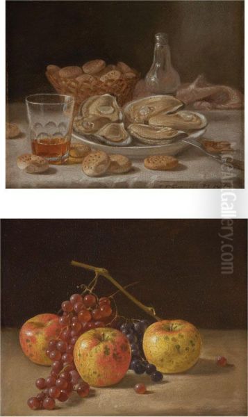 Still Life With Oysters Oil Painting by John Francis