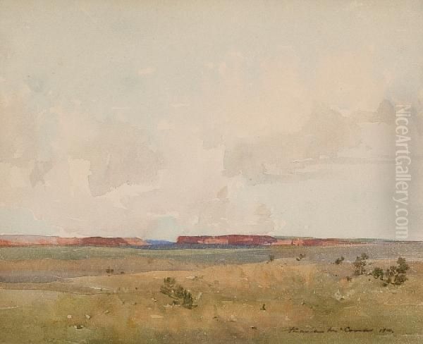 Near Sandstone Mesa Oil Painting by John Defett Francis