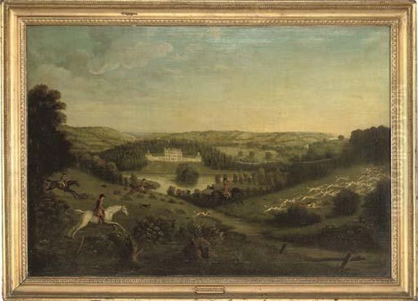 Full Cry, In The Grounds Of Buckland House, Berkshire Oil Painting by Francis Sartorius