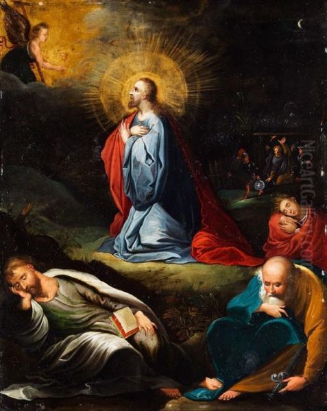 Christus Am Olberg Oil Painting by Ambrosius Francken I