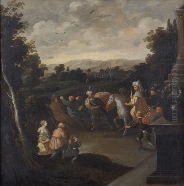 L'arrivee Du Sultan Oil Painting by Frans Francken