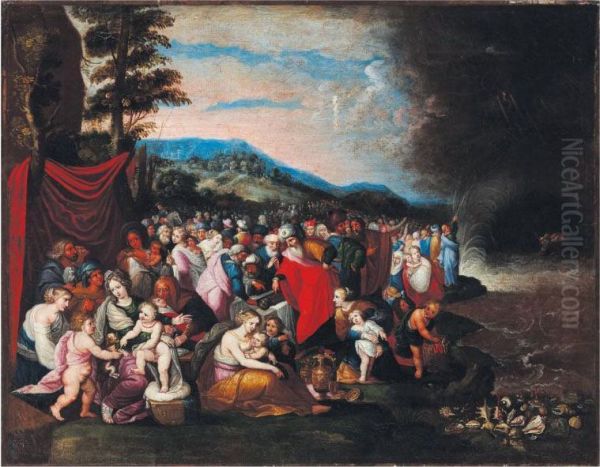 Ii Le Peuple De Moise Apres Le Passage De La Mer Rouge Oil Painting by Frans Francken