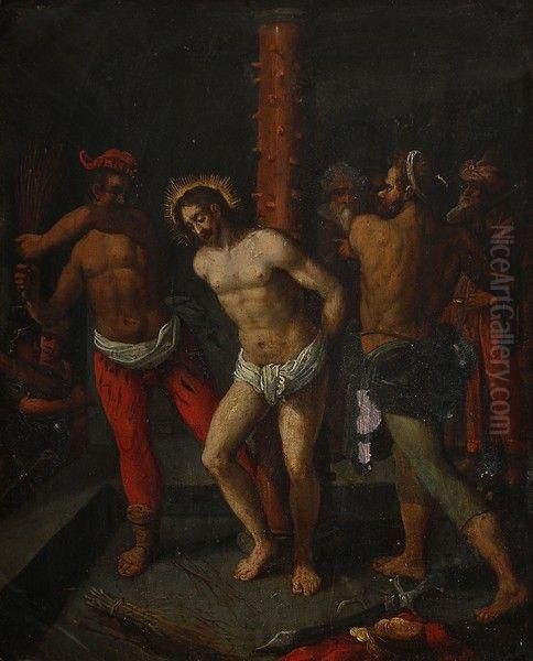 Le Christ Aux Outrages Oil Painting by Frans Francken