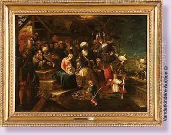 L'adoration Des Mages Oil Painting by Frans I Francken