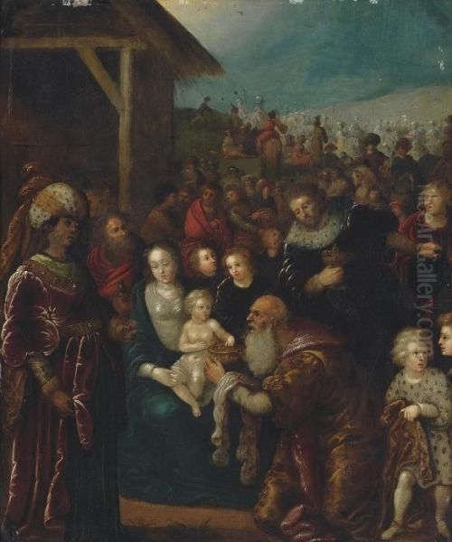 The Adoration Of The Magi Oil Painting by Frans II Francken