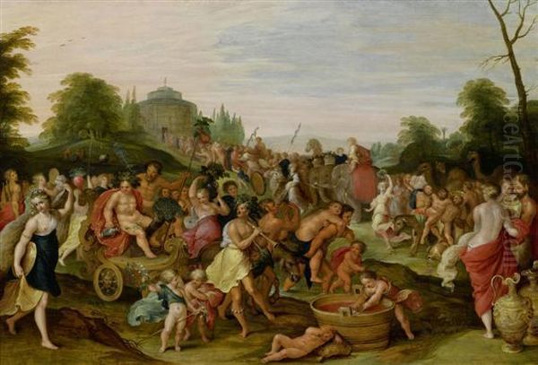 The Triumphal Procession Of Bacchus Oil Painting by Frans II Francken