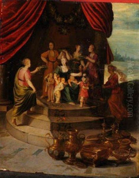 Allegory Of Brave Governance Oil Painting by Hieronymus I Francken