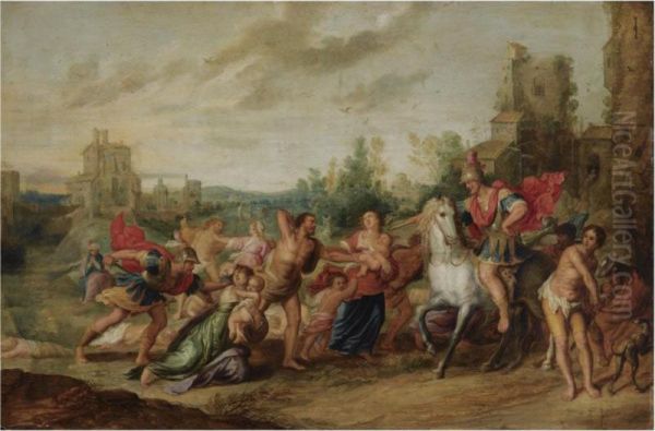 The Massacre Of The Innocents Oil Painting by Hieronymous III Francken