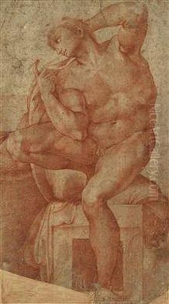 Ignudo Oil Painting by Battista Franco