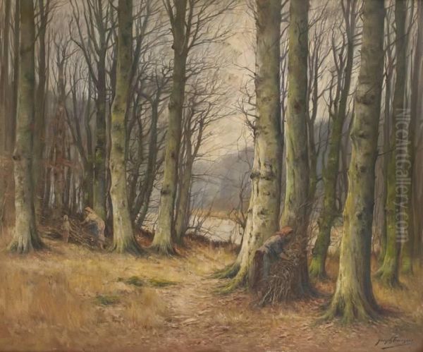 Abords De Foret Oil Painting by Joseph Charles Francois