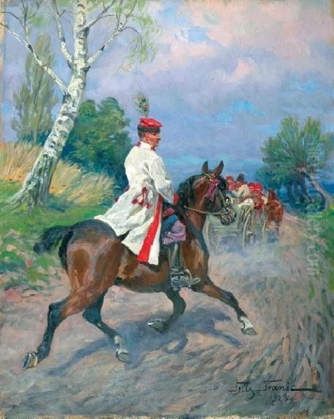 Wesele Krakowskie Oil Painting by Feliks Franic