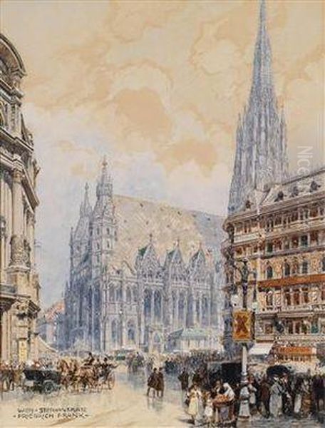 Vienna Oil Painting by Friedrich Frank