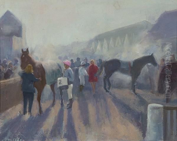 Old Winners' Enclosure Oil Painting by Louis Frank