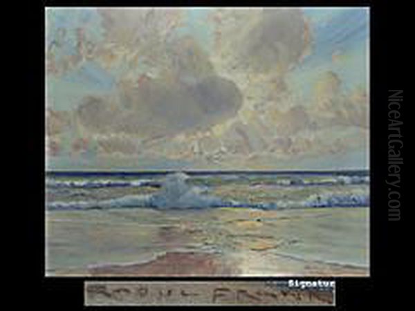 Brandungswellen Auf Sylt Oil Painting by Raoul Frank