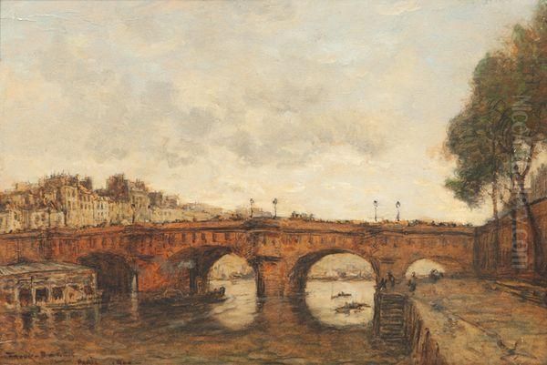 Le Pont Neuf A Paris Oil Painting by Frank Myers Boggs