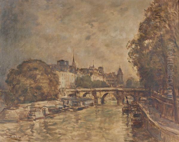 Paris A L'automne Oil Painting by Frank Myers Boggs