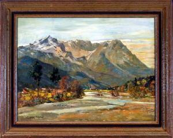 Partenkirchen Oil Painting by Clemens Frankel