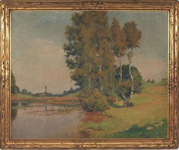 Landscape Oil Painting by Franz Frankl