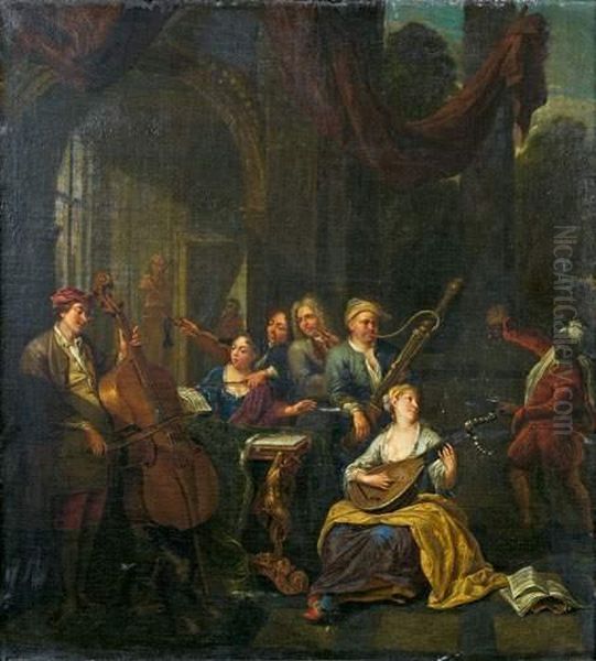 Le Concert Oil Painting by Franz Xavier Hendrick Verbeeck