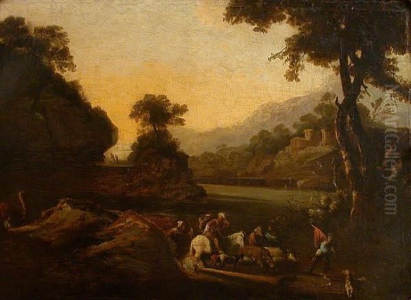 Karawana Wsrod Drzew Oil Painting by Adriaen Frans Boudewijns