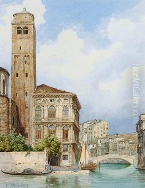 Veduta Veneziana Oil Painting by Heinrich Franz