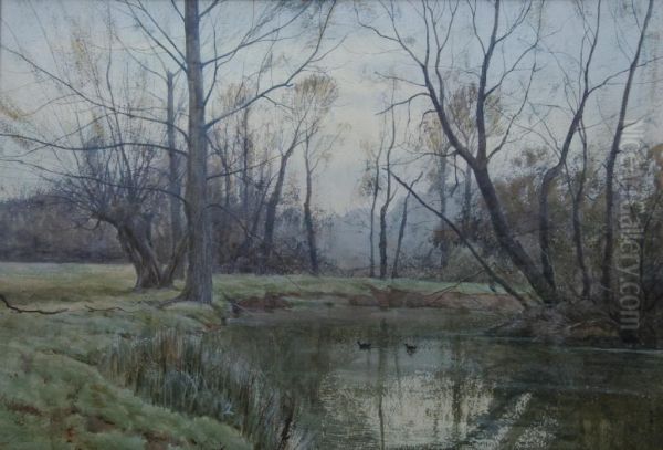 A Quiet Pool Oil Painting by Arthur Anderson Fraser