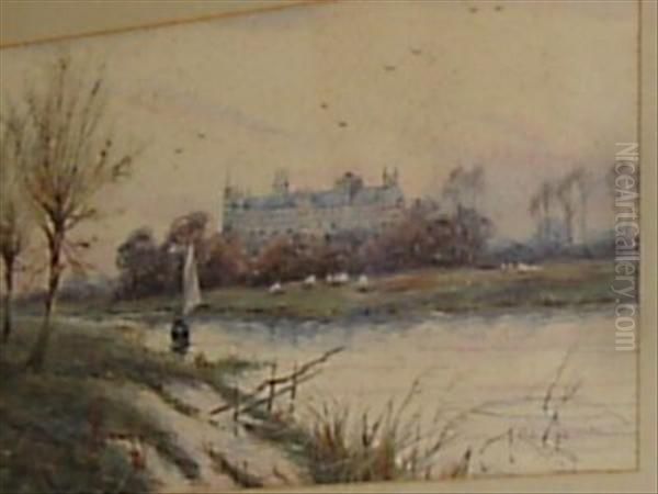 Riverscape Oil Painting by Gilbert Baird Fraser