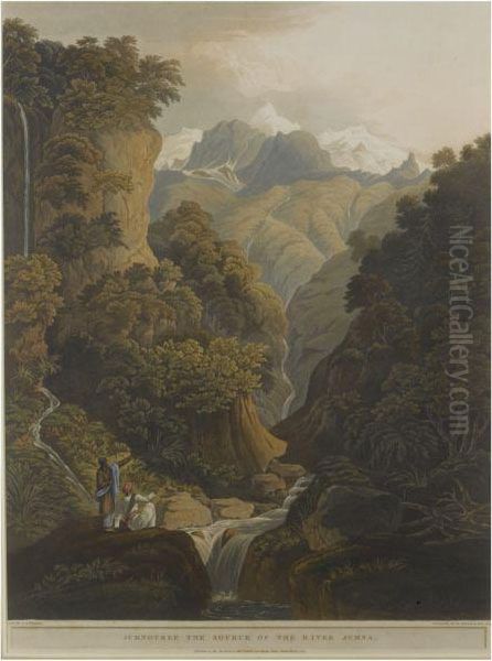 Views In The Himala Mountains Oil Painting by Fraser, James Baillie