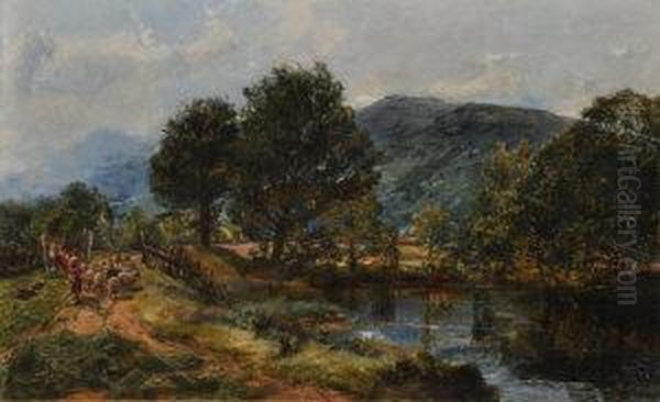 In Glen Falloch Oil Painting by Alexander Jnr. Fraser