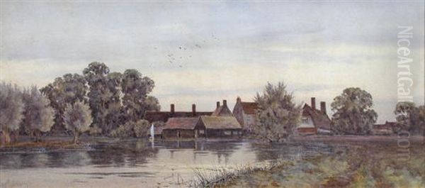 View Of Hemingford Grey Oil Painting by Robert Winter Fraser