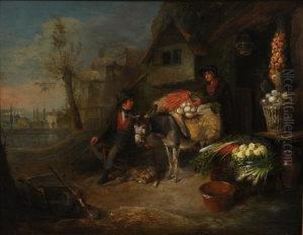 Ready For Market Oil Painting by Alexander Snr Fraser