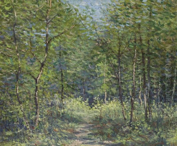 Sous-bois Oil Painting by Charles Frechon