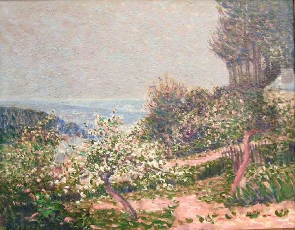 Le Jardin Du Peintre Au Printemps Oil Painting by Charles Frechon