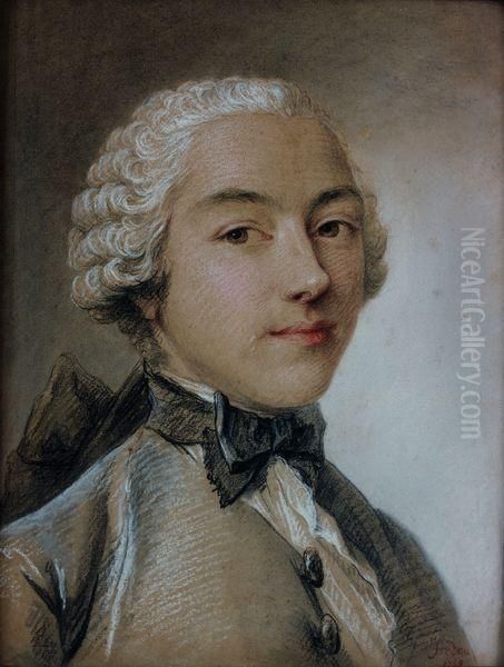 Portrait De Jeune Homme Oil Painting by Jean Martial Fredou