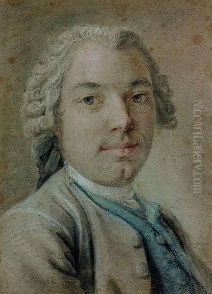 Portrait En Buste De Monsieur Perrier Oil Painting by Jean Martial Fredou