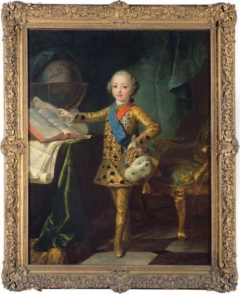 Portrait Du Comte D'artois Enfant Oil Painting by Jean Martial Fredou