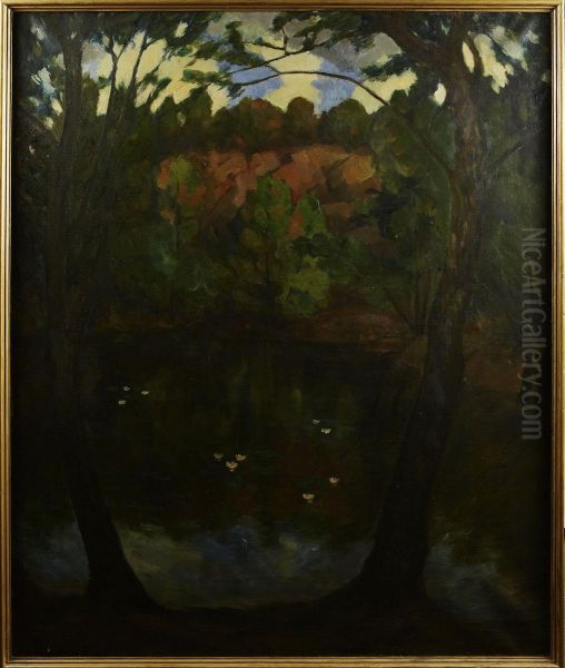 Nackrosor Oil Painting by Carl Einar, Figge Fredriksson